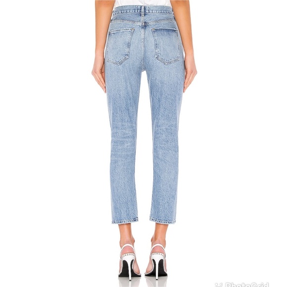 Agolde Riley High Rise Crop in “Blur” - Picture 4 of 16